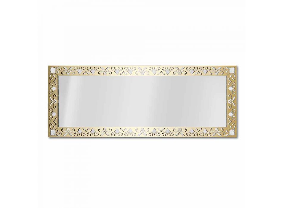Espejo de pared en plexiglás dorado plateado o bronce con marco - Nectar Viadurini