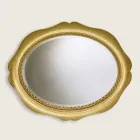 Espejo de pared de madera de abeto hecho a mano en Italia Franco Viadurini