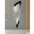 Espejo de pared moderno en hoja de plata hecha en Italia Urbino Viadurini