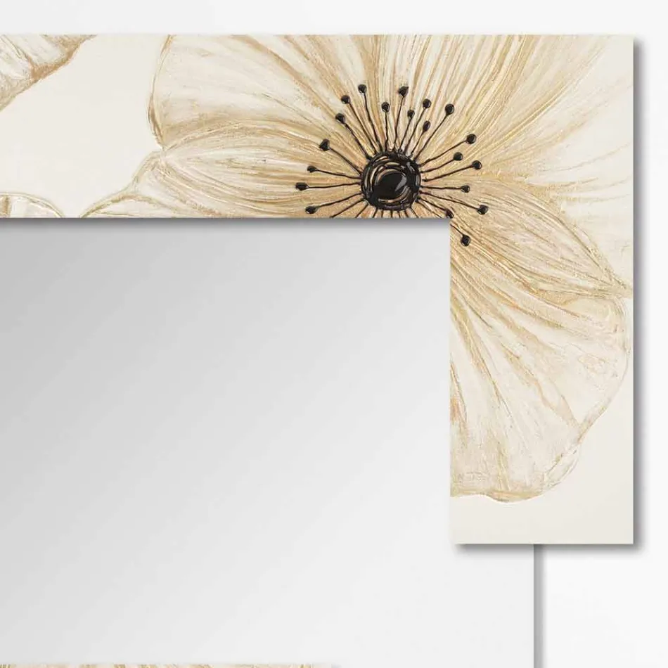 Espejo de pared moderno en resina producido en Italia Sacile Viadurini