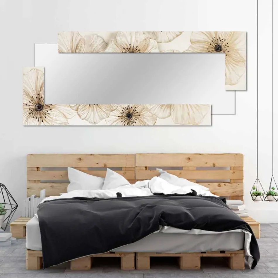 Espejo de pared moderno en resina producido en Italia Sacile Viadurini