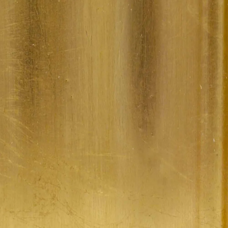 Espejo de pared en oro y plata, hecho de madera de abeto Made Italy Silvio Viadurini