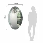 Espejo de pared ovalado en cristal ondulado Made in Italy - Eclisse Viadurini