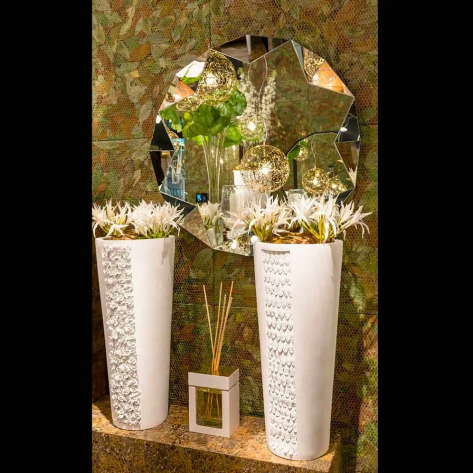 Espejo de pared moderna de diseño en tres dimensiones del diamante Viadurini