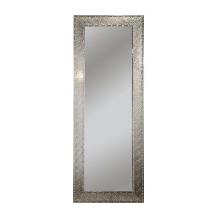 Espejo rectangular en pan de plata/oro Made in Italy - Anna Viadurini