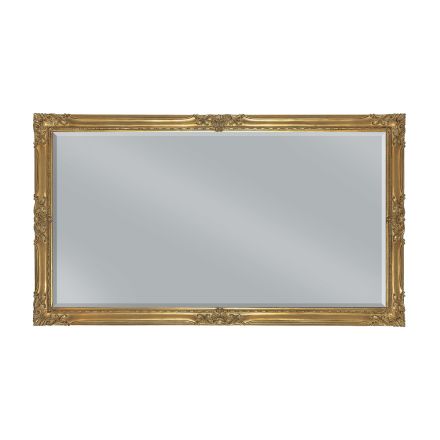 Espejo rectangular en pan de oro con espejo de suelo Made in Italy - Pele Viadurini