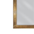 Espejo rectangular en pan de oro ligeramente envejecido Made in Italy - Abeona Viadurini