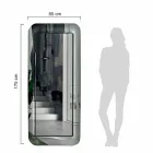 Espejo rectangular largo con marco efecto cristal Made in Italy - Loop Viadurini