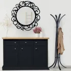 Espejo redondo con diseño calado Made in Italy - Ferona Viadurini