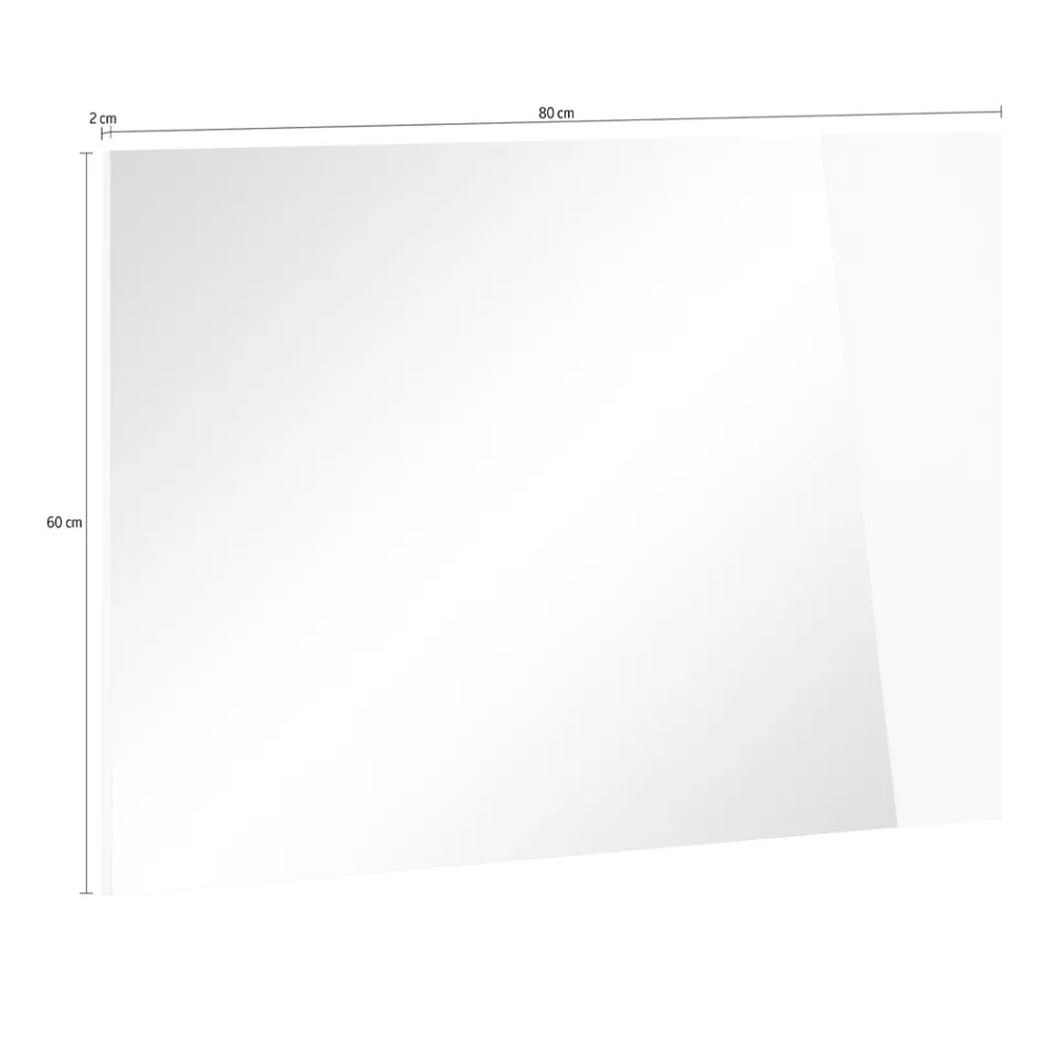 Espejo de pared con diseño italiano de madera de pizarra blanca brillante - Joris Viadurini