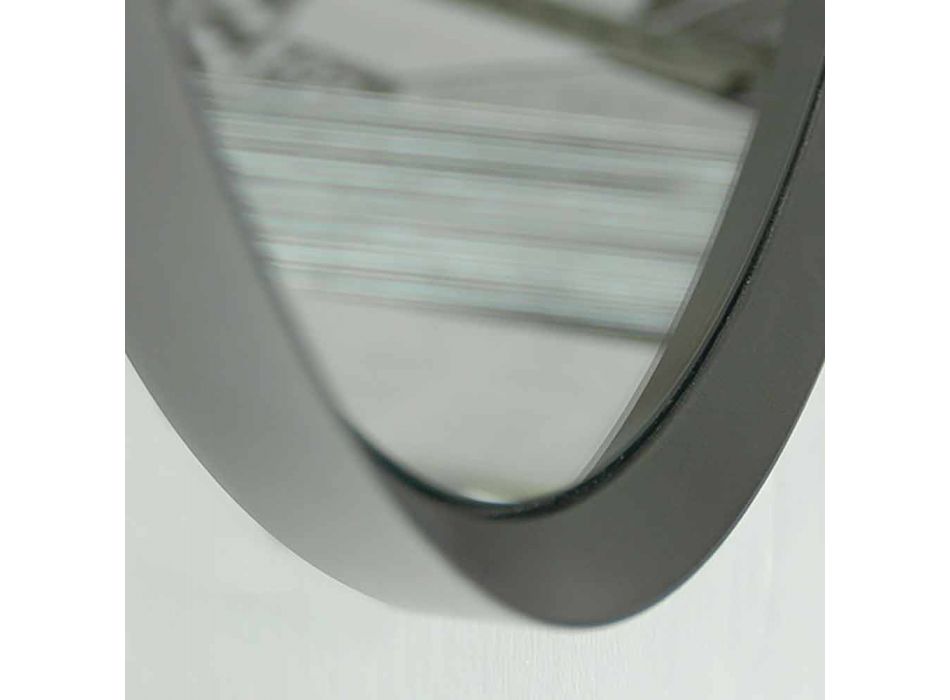 Espejo de pared redondo con marco lacado de elegante diseño moderno - Odosso Viadurini