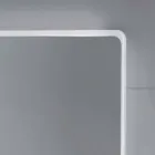 Espejo de pared con bordes esmerilados, iluminación LED, Tessa Viadurini