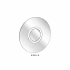 Espejo de pared de diseño redondo con metal dorado con pieza central - Merale Viadurini