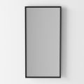 Espejo de pared rectangular retroiluminado con marco negro Made in Italy - Riflessi