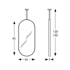 Espejo colgante de metal con luz opcional Made in Italy - Amadeus Viadurini
