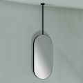 Espejo colgante de metal con luz opcional Made in Italy - Amadeus