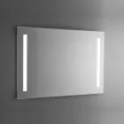 Espejo de baño de alambre pulido con retroiluminación LED Made in Italy - Tony Viadurini