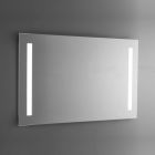 Espejo de baño de alambre pulido con retroiluminación LED Made in Italy - Tony Viadurini