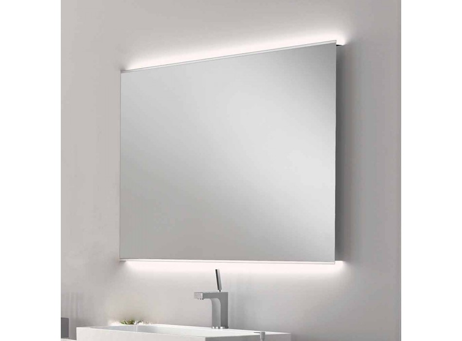 Espejo de baño con luz LED de diseño moderno con bordes esmerilados Veva Viadurini