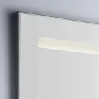 Espejo de pared para baño con marco similar al aluminio Made in Italy - Tobi Viadurini