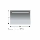 Espejo de pared para baño con marco en aluminio Simil Made in Italy - Tobi Viadurini