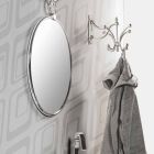 Espejo de baño de pared redondo en cromo otome con respaldo envejecido - junio Viadurini