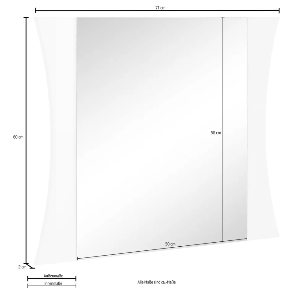 Dormitorio Espejo o Entrada a la Pared Arqueado Diseño 2 Tamaños - Sabine Viadurini