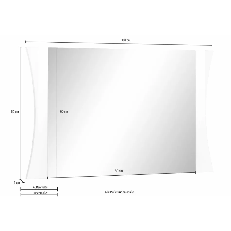 Dormitorio Espejo o Entrada a la Pared Arqueado Diseño 2 Tamaños - Sabine Viadurini