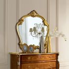 Espejo de forma clásica con marco de pan de oro Made in Italy - Madalina Viadurini