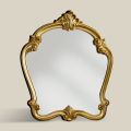 Espejo de forma clásica con marco de pan de oro Made in Italy - Madalina