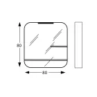 Espejo con estructura de metal y 2 estantes de vidrio Made in Italy - William Viadurini