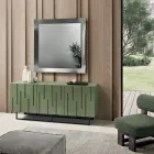 Espejo con marco de forma especial, disponible en 3 tamaños y 2 colores - Carolina Viadurini