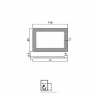 Espejo con marco de decoración en vidrio moderno diseño, Cecilia Viadurini