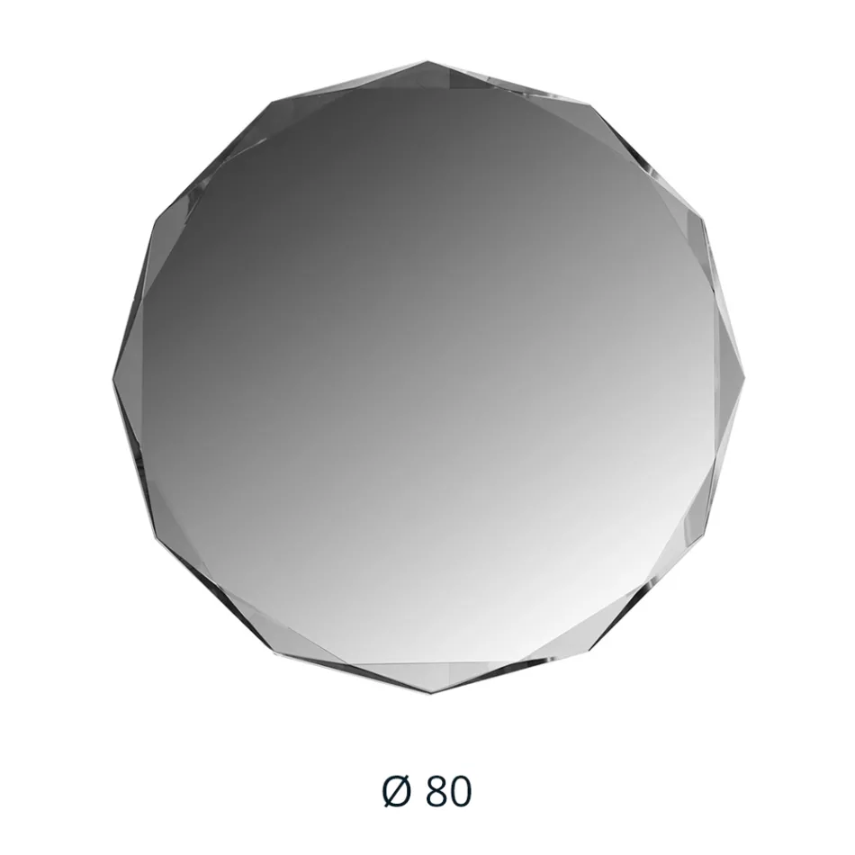 Espejo con grabado de diamante y borde biselado - Excelsior Viadurini