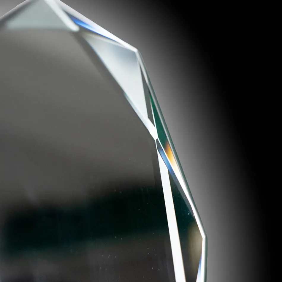 Espejo con grabado de diamante y borde biselado - Excelsior Viadurini