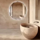 Espejo con grabado de diamante y borde biselado - Excelsior Viadurini