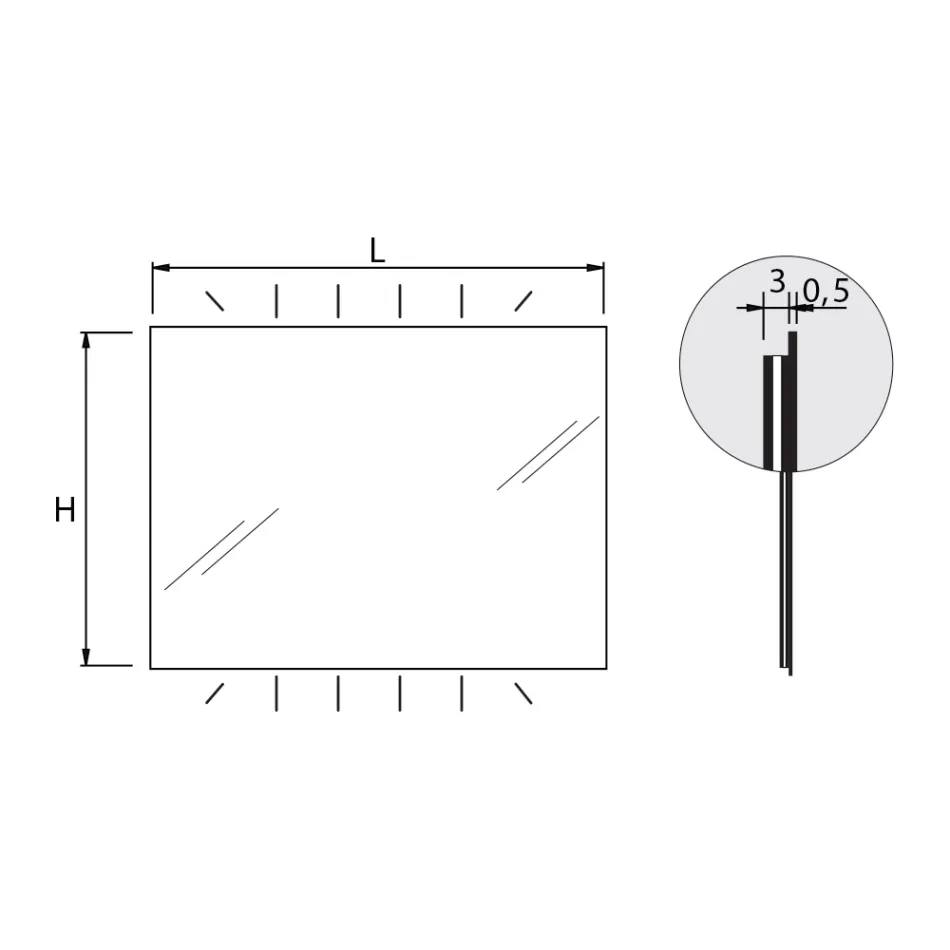 Espejo con retroiluminación en lados horizontales Made in Italy - Sigmund Viadurini
