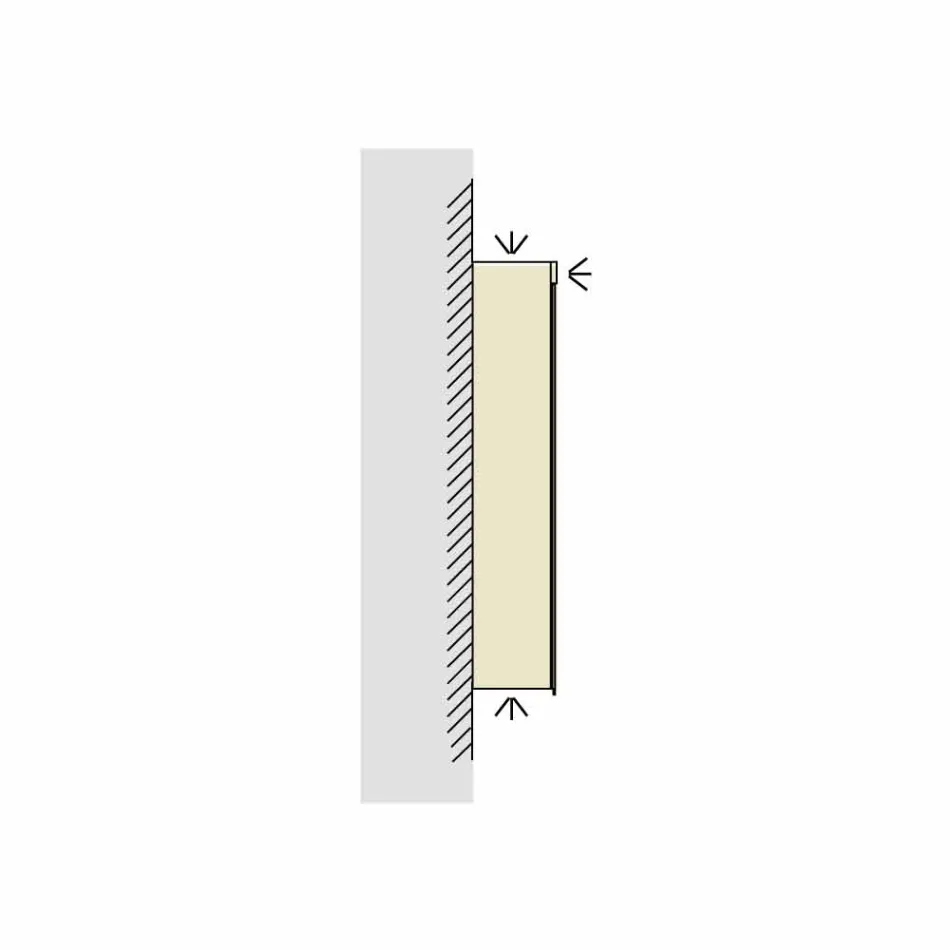 armario con espejo 2 puertas de diseño moderno, iluminación LED, Carol Viadurini