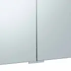 Espejo contenedor de 3 puertas con 9 estantes internos e iluminación LED - Trinquete Viadurini