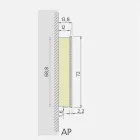 espejo de pared 2 puertas de los contenedores modernos, iluminación LED, Adele Viadurini