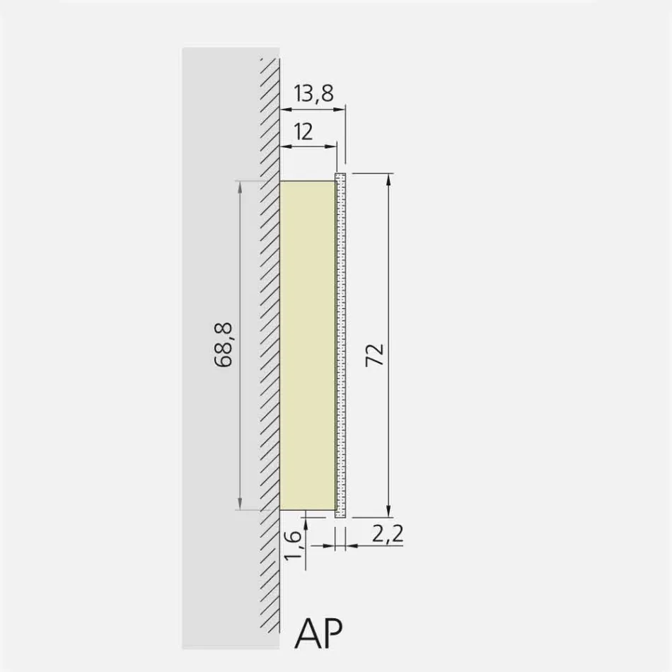 espejo de pared 2 puertas de los contenedores modernos, iluminación LED, Adele Viadurini