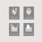 espejo de pared 2 puertas de los contenedores modernos, iluminación LED, Adele Viadurini