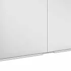 Mueble moderno con espejo empotrado en aluminio pintado plateado - Demon Viadurini