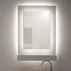 Armario con espejo de pared de plexiglás tricolor, fabricado en Italia - Kiran Viadurini