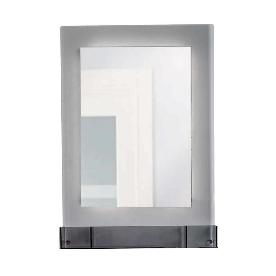 Armario con espejo de pared de plexiglás tricolor, fabricado en Italia - Kiran Viadurini