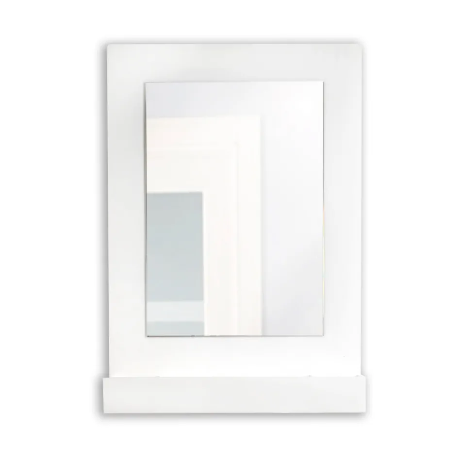 Armario con espejo de pared de plexiglás tricolor, fabricado en Italia - Kiran Viadurini