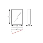 Contenedor de espejo de madera con espejo doble y luces Made in Italy - Darwin Viadurini