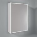 Contenedor de espejo de madera con espejo doble y luces Made in Italy - Darwin
