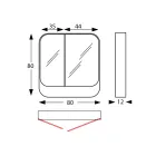Contenedor de espejo de metal con 2 puertas dobles de espejo Made in Italy - Galilei Viadurini