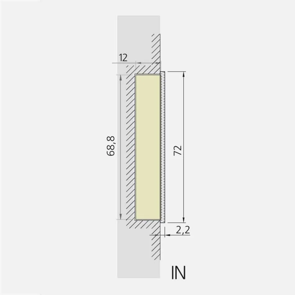 Espejo paquete de LED con un diseño moderno 2 puertas incorporado, Adele Viadurini